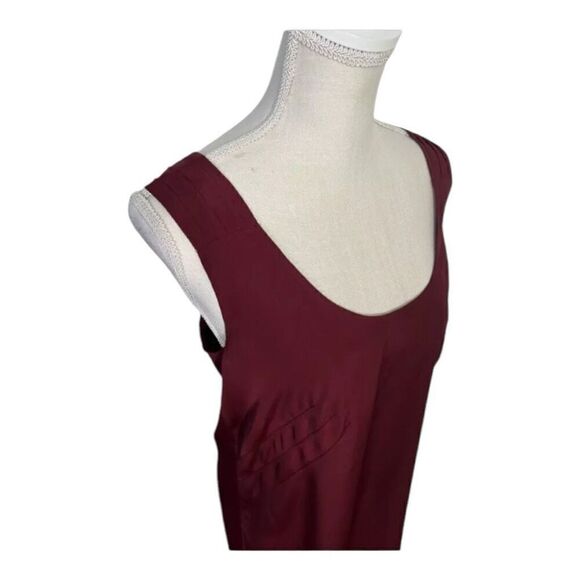 Mossimo Shift Dress Size M Burgundy Red Sleeveless Solid Racerback Casual - Picture 5 of 11
